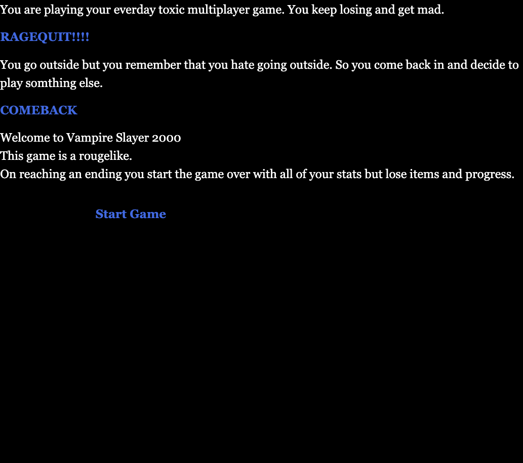 a screenshot of the game Vampire Slayer 2000